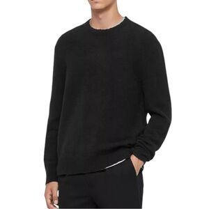 All Saints Men’s Kez Crew Pullover Sweater size Large in Black